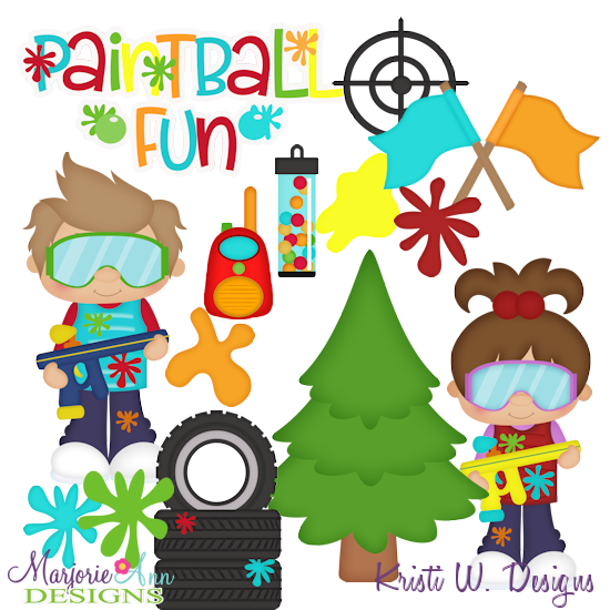 Paintball Fun SVG Cutting Files Includes Clipart - Click Image to Close